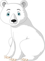 cute polar bear cartoon playing vector image