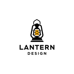 lantern logo classic old fashioned post vector image