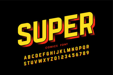 comics style font vector image