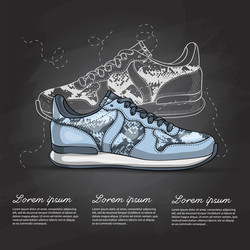 fashion sketch womens shoes vector image