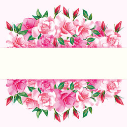 border roses design frame vector image