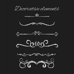 silver text dividers set ornamental decorative vector image