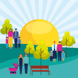 outdoor people park vector