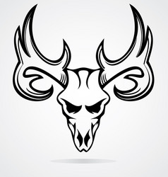 deer skull tribal vector image