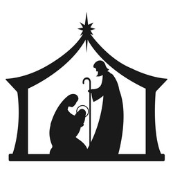 christian christmas nativity scene 15 vector image