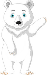 cute polar bear cartoon playing vector image