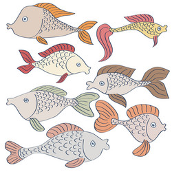 fishes vector image