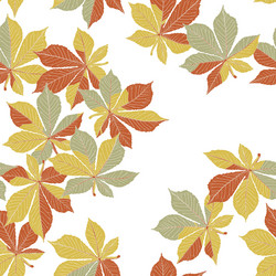 autumn orange leaves seamless pattern vector image