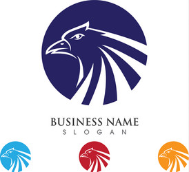 falcon wing logo template icon design vector image