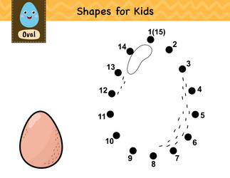 connect the dots and draw an egg dot vector image