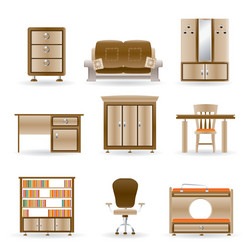 home and office furniture vector image