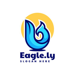 logo eagle gradient colorful style vector image