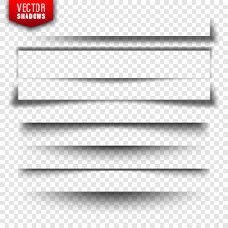 shadows set page dividers on transparent vector image