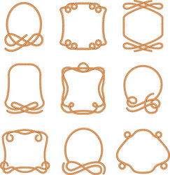 rope frame set vector image