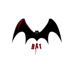 bat design template vector image