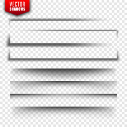 shadows set page dividers on transparent vector image