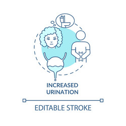 increased urination blue concept icon vector image