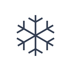 snowflake icon black silhouette snow flake sign vector image