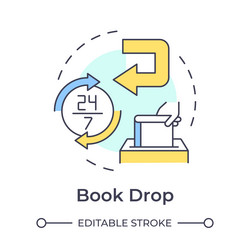 book drop multi color concept icon vector image