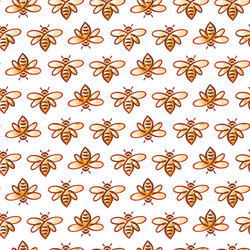 seamless pattern with bee vector image