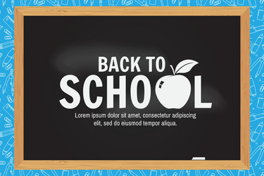 back to school typographical background vector image