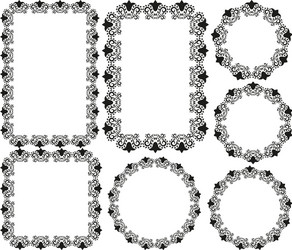 floral frames vector image