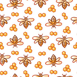 seamless pattern with bee vector image