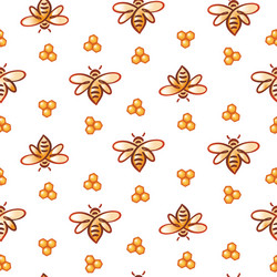 seamless pattern with bee vector image