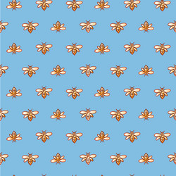 seamless pattern with bee vector image