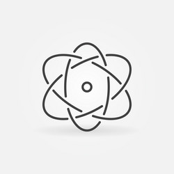 atom thin line concept icon or logo vector image