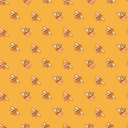 seamless pattern with bee vector image