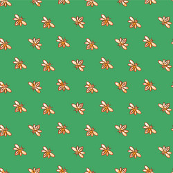 seamless pattern with bee vector image