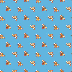 seamless pattern with bee vector image