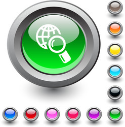 global search round button vector image