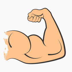 strong power muscle vector image