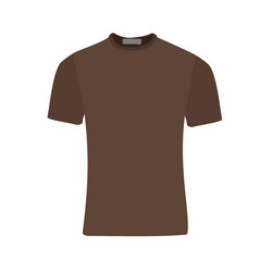 brown t-shirt vector image