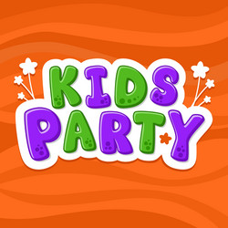 Cartoon letters kids party vector