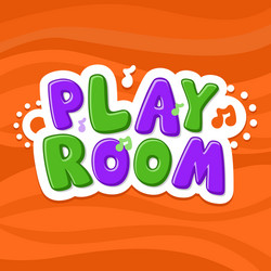 Cartoon letters playroom kids vector