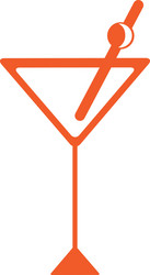 martini cocktail drink vector image