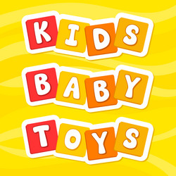 cartoon letters kids baby toys vector image