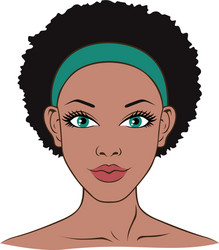 woman face closeup vector image