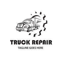 icon of truck repair service vector image