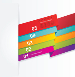 design template numbered banners vector image