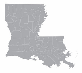 Louisiana state counties map vector