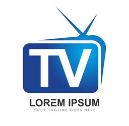 tv logo template icon vector image