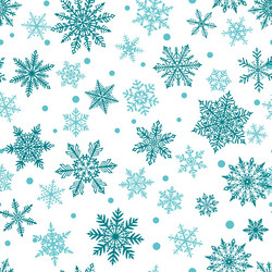 christmas seamless pattern of snowflakes vector image