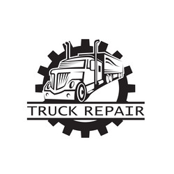 icon of truck repair service vector image