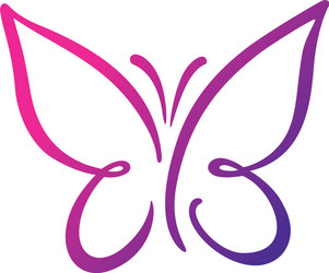 butterfly logo template vector image