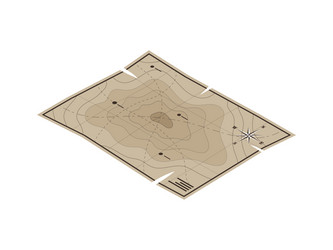 isometric map icon vector image