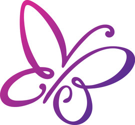 butterfly logo template vector image